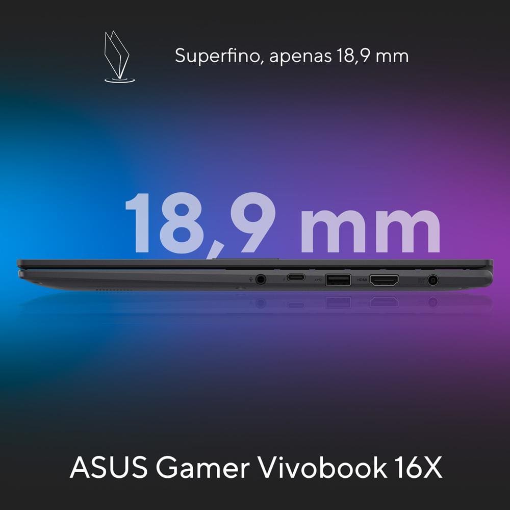 Notebook Gamer ASUS Vivobook16X Intel Core | Extra