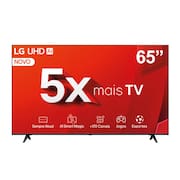 Smart TV 65" Ultra HD 4K LG 65UT8050PSA com Processador a5 Ger7 AI, Alexa/Chromecast Integrado, Wi-Fi, Bluetooth e HDMI