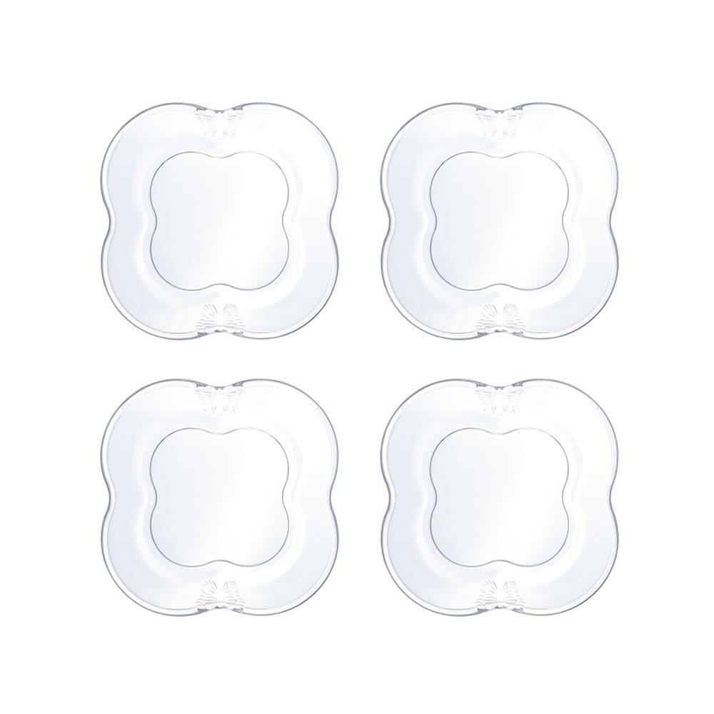 Conjunto de Pratos para Sobremesa Wolff em Vidro Butterfly - 4 Peças
