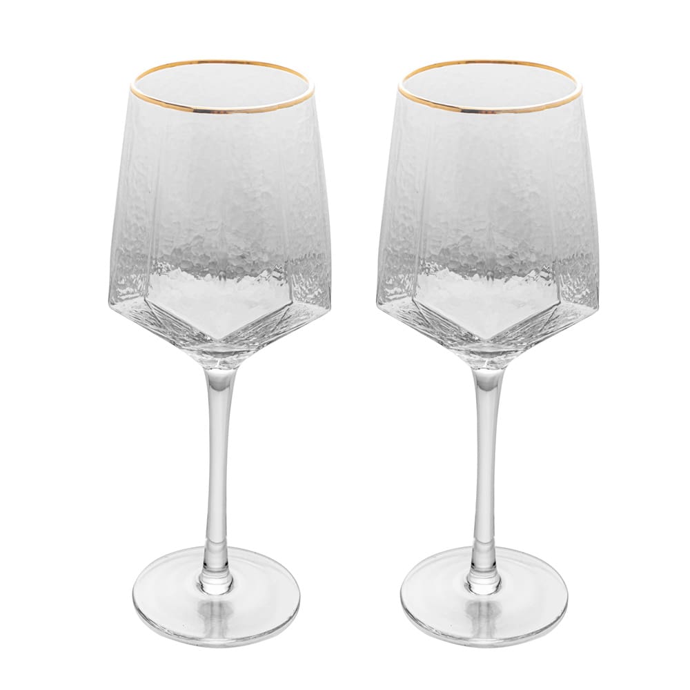 Conjunto de Taças para Vinho Wolff com Fio Ouro Taj 600 ml em Cristal – 2 Peças