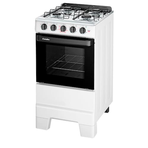 imagem-Fogão Esmaltec 4 Bocas Ideal Pop com Mesa em Inox Branco