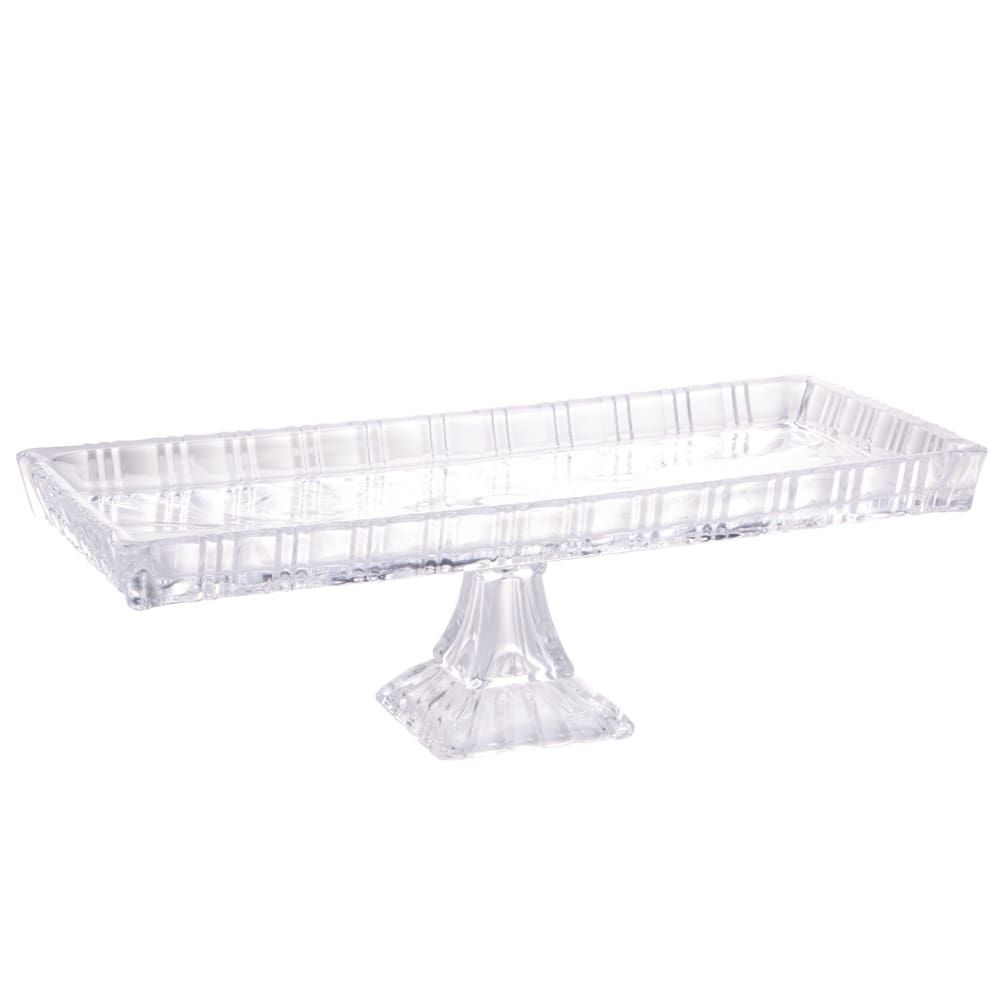 Travessa de Cristal Lyor Dragon com Pé - 10,5x15x34cm (AxLxP)