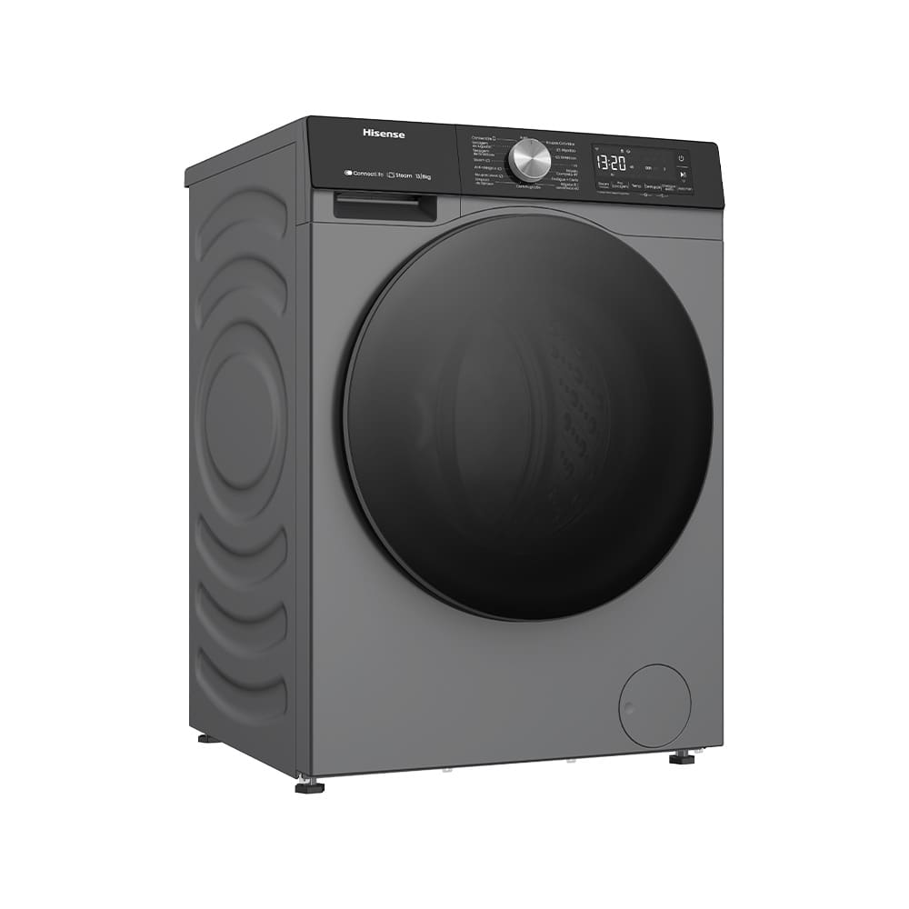 Lava e Seca Hisense Steam WD3S13 Inverter com Wi-Fi, 13 Programas de Lavagem e 3 de Secagem Titanium - 13kg/8kg