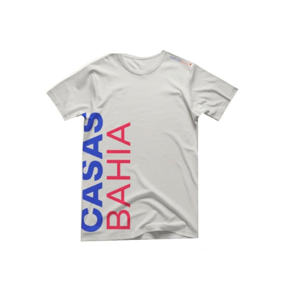 Camiseta Manga Curta Casas Bahia - Branca