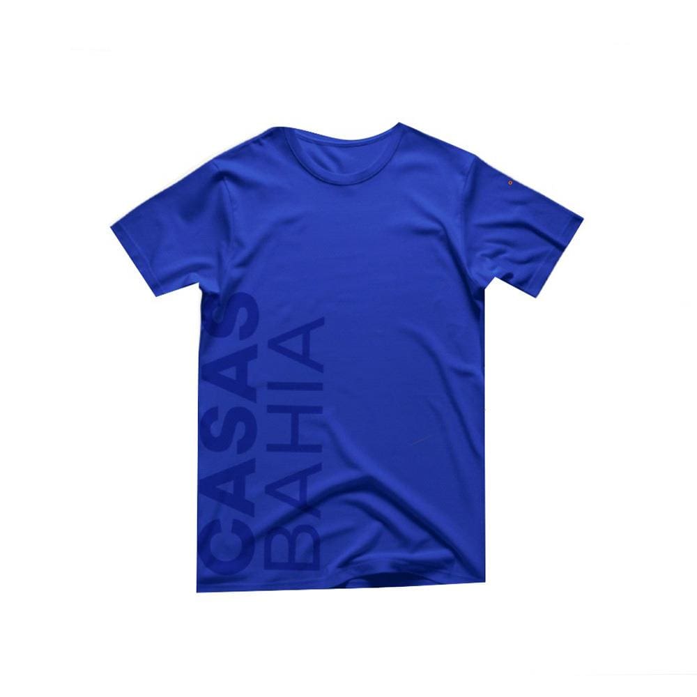 Camiseta Manga Curta Casas Bahia - Azul