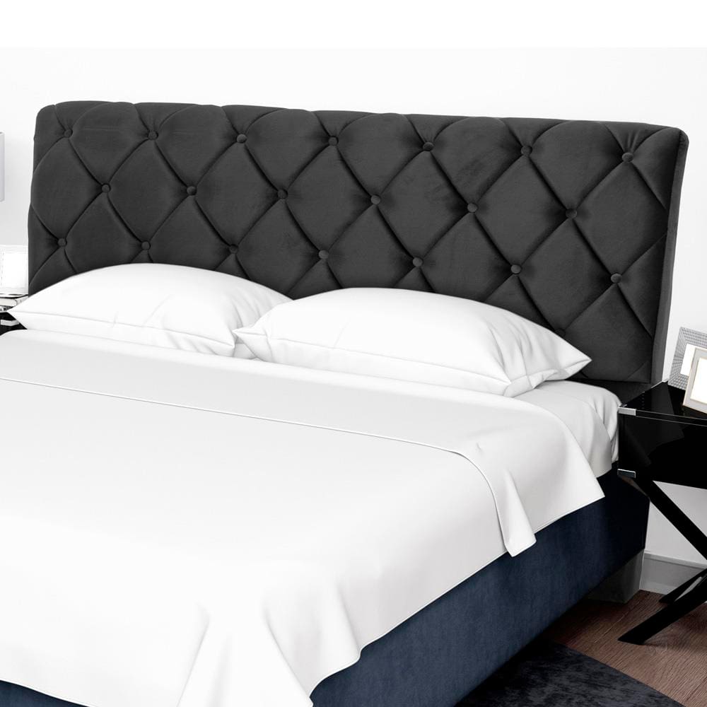 Cabeceira para Cama Queen Size Hellen Denver com Revestimento Platinum - 160cm de largura