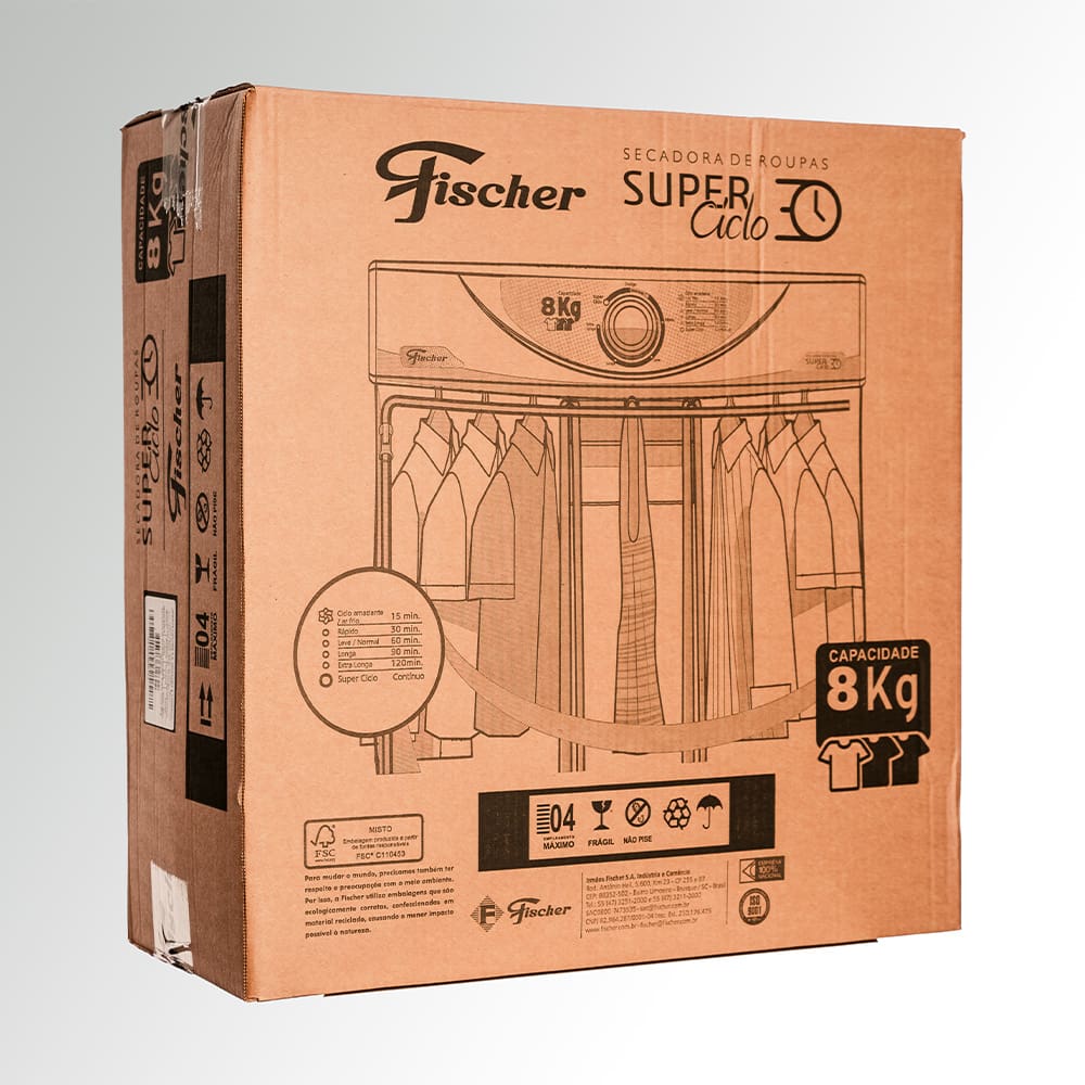 Secadora de Parede Fischer 8 kg Super Ciclo | Extra
