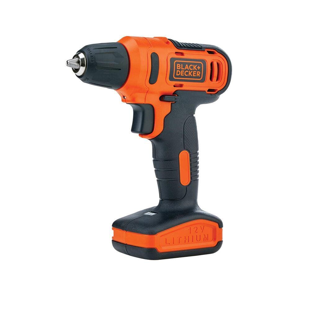 Parafusadeira / Furadeira 3/8" (10mm) Black&Decker LD12 a Bateria 12V Li-Ion com Acessórios