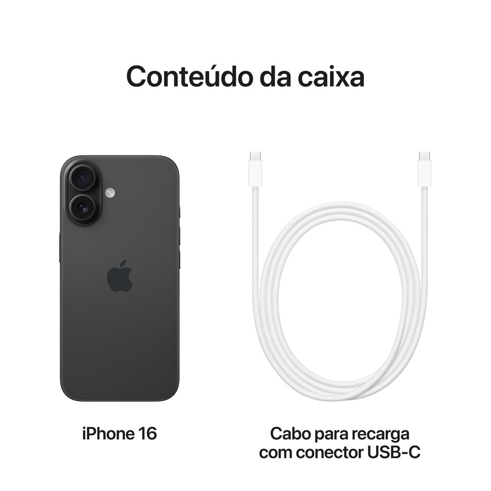 Apple iPhone 16 128GB - Preto | Extra