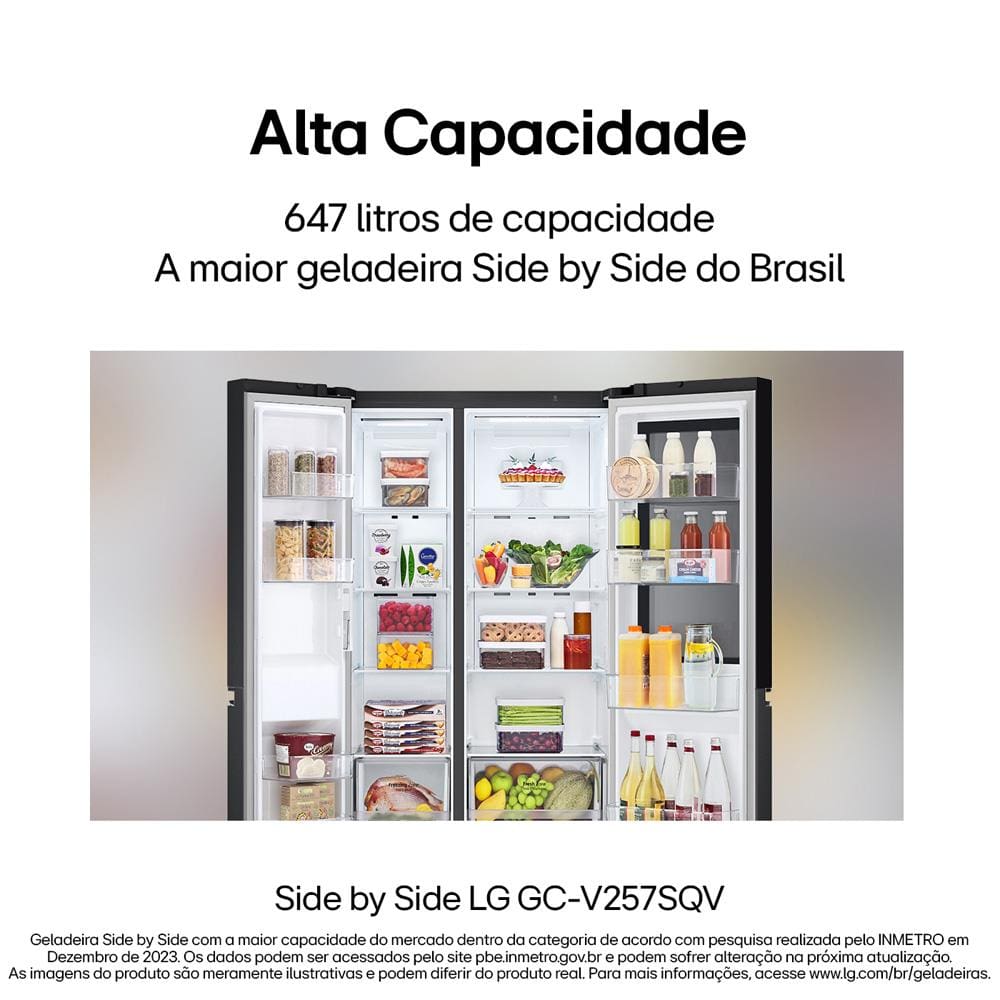 Geladeira LG Side by Side GC-V257SQV | Extra