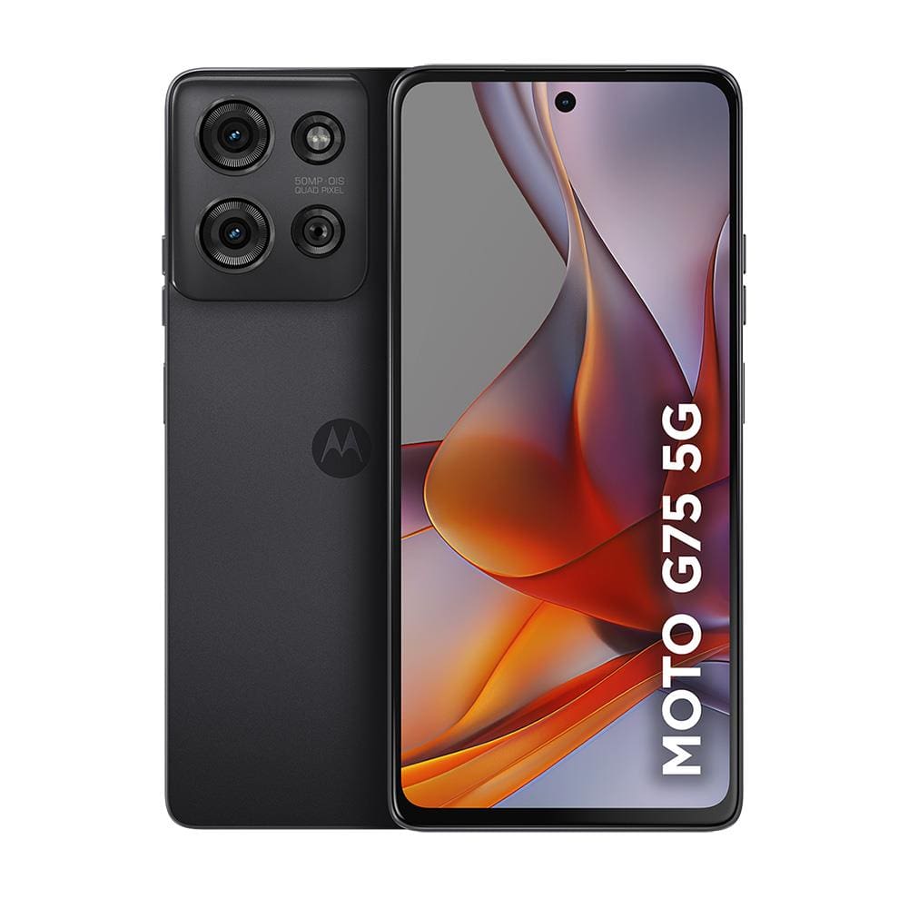 Smartphone Motorola Moto g75 Preto 5G 256GB 16GB (8GB RAM + 8GB Ram Boost) e 50MP Sony Lytia 600 Camera Moto AI Ultrarresistencia militar