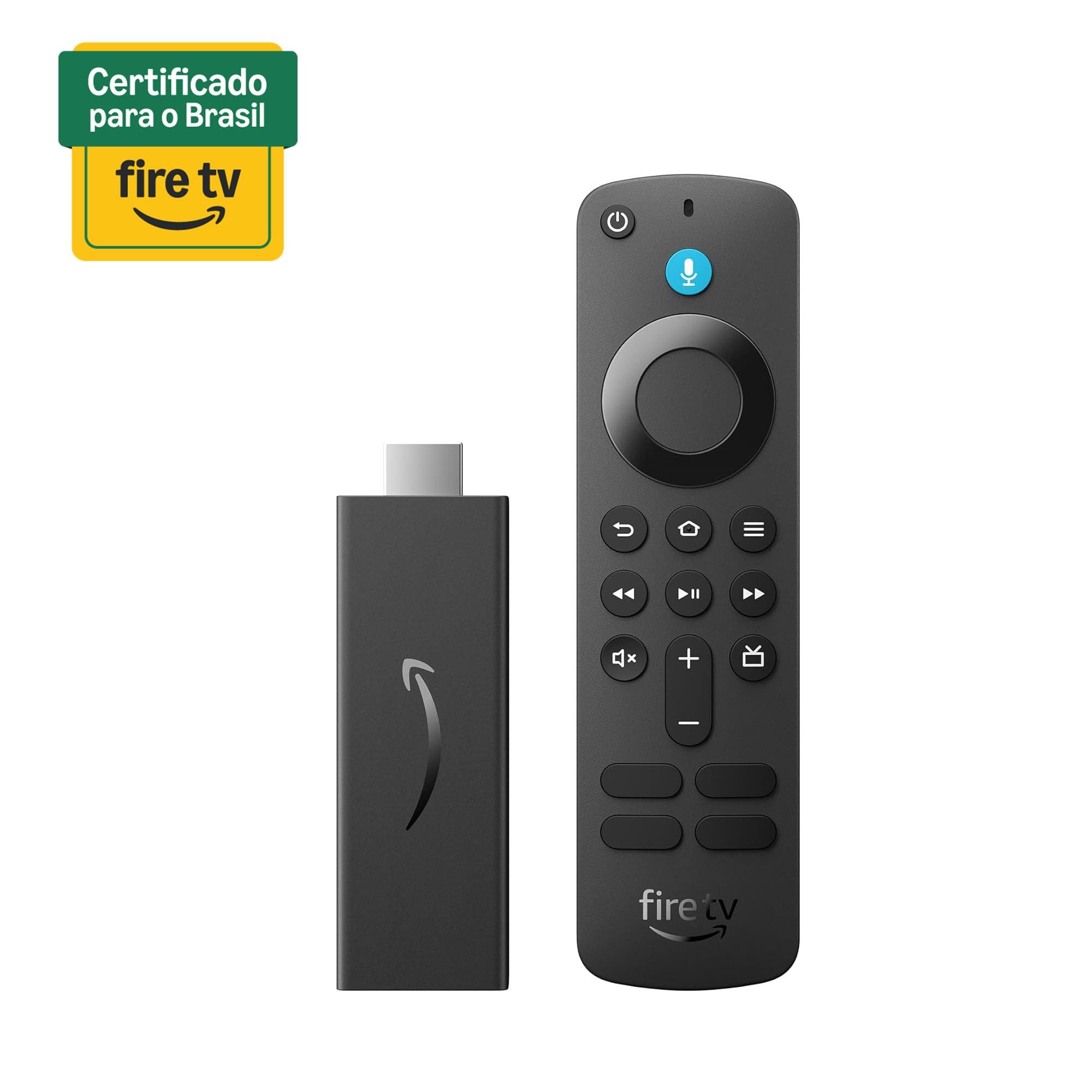 Fire TV Stick HD Amazon com Controle Remoto por Voz com Alexa, Controles de Casa Inteligente e Streaming em HD
