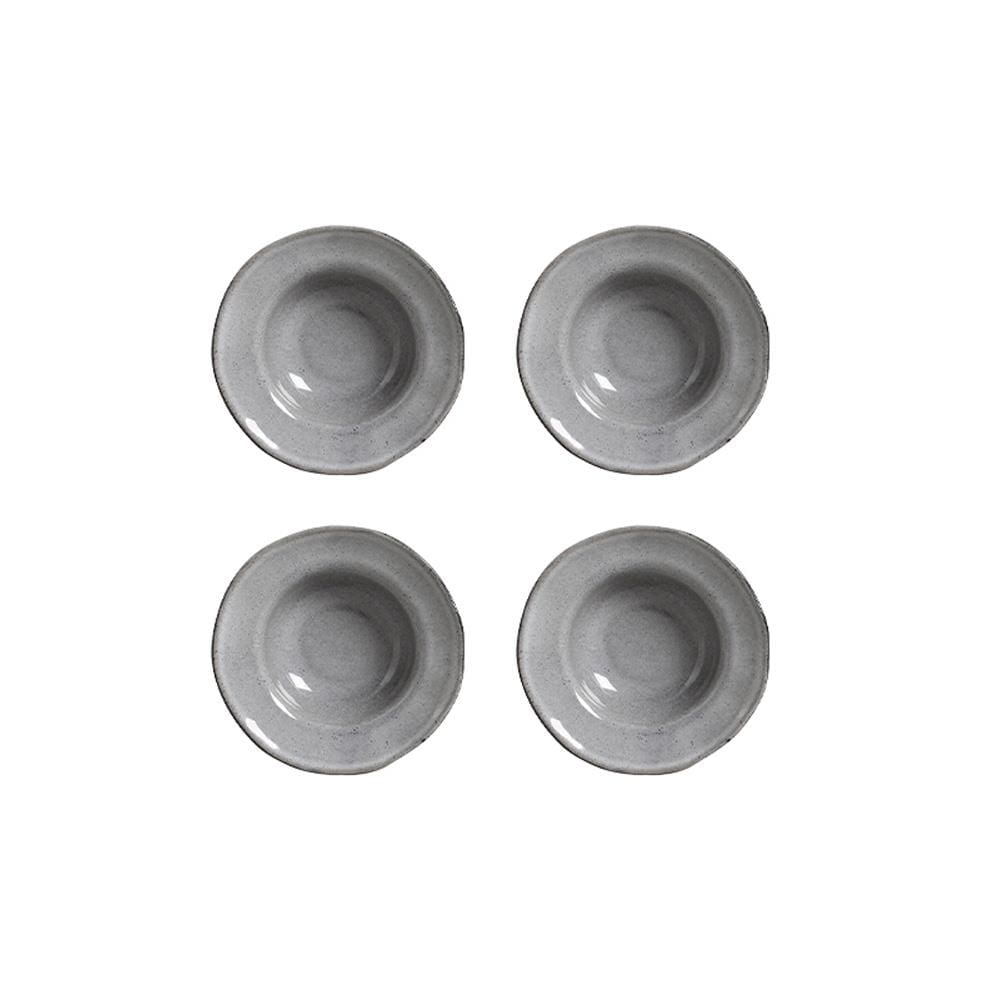 Conjunto de Pratos de Sobremesa Porto Brasil Orgânico Dust Preto 250ml - 4 Peças