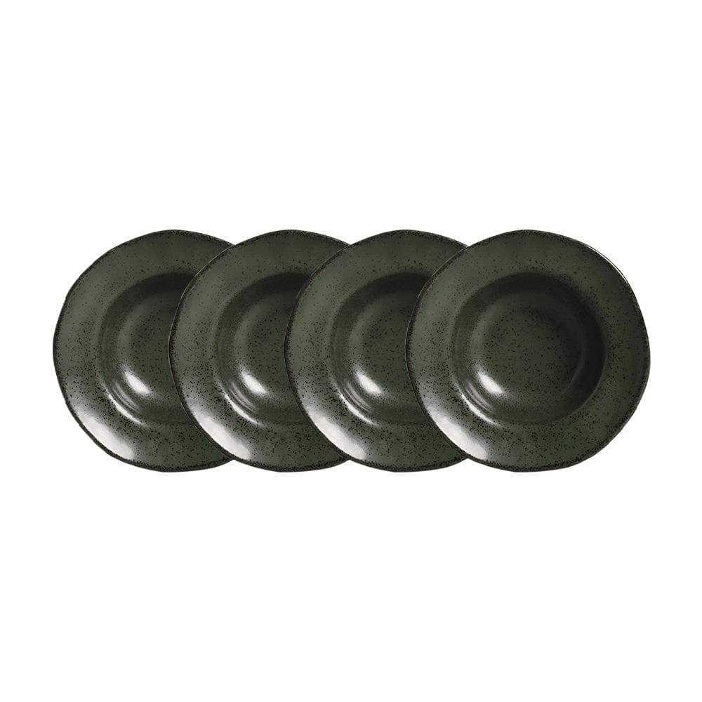 Conjunto de Pratos de Sobremesa Porto Brasil Orgânico Greenery 250ml - 4 Peças