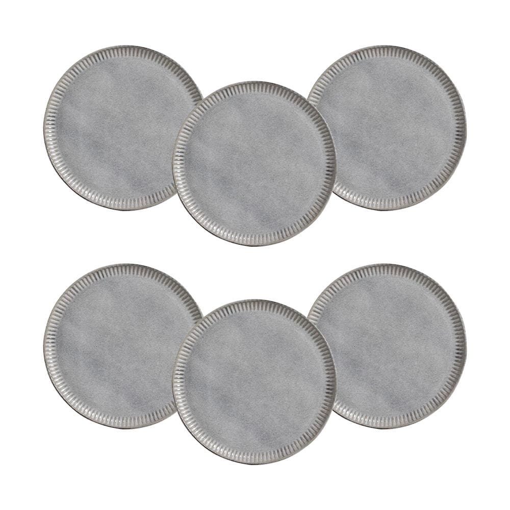 Conjunto de Pratos Rasos Porto Brasil Linhas Dust 27,5cm - 6 Peças