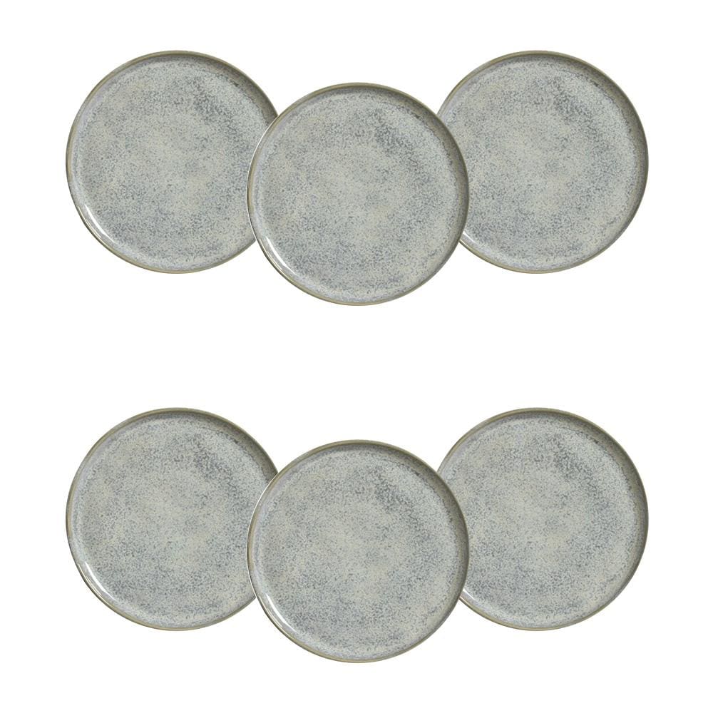 Conjunto de Pratos de Sobremesa Porto Brasil Bio Green Granite 21,5cm - 6 Peças