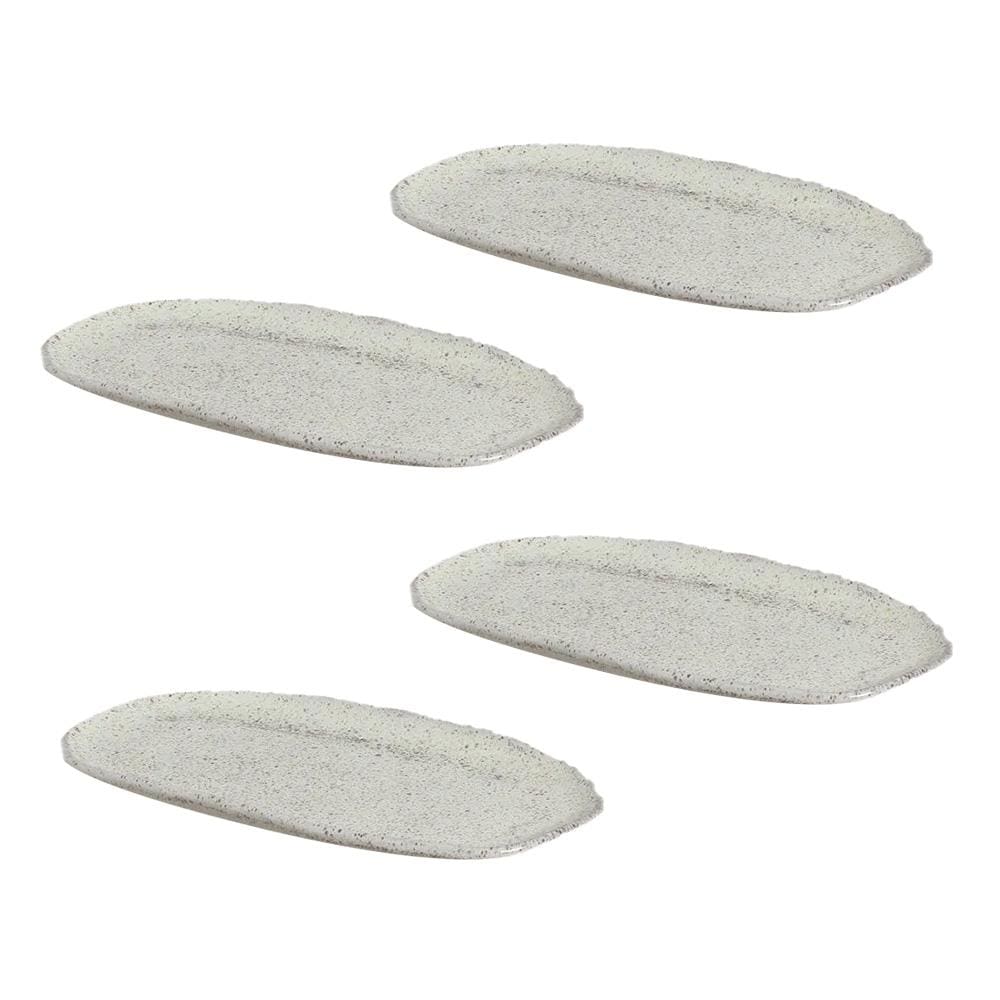 Conjunto de Travessas Ovais Pequenas Porto Brasil Orgânico Pistache 23x11cm - 4 Peças