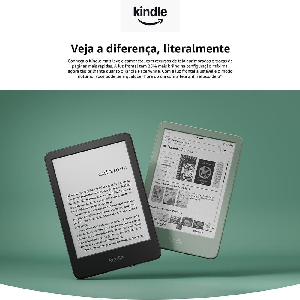 E-Reader Kindle 11ª Geração Amazon com 16GB, | Extra