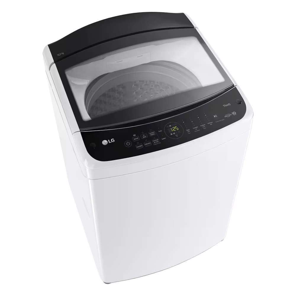 Lavadora de Roupas LG Automática WT16WV6 com Inteligência Artificial AIDD e Porta com Fechamento Suave 16kg - Branca