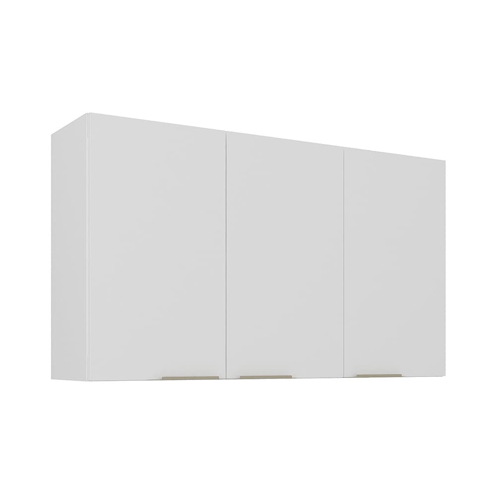 Armário Aéreo Triplo Itatiaia Renova com 3 Portas, 2 Prateleiras e 120cm de largura – Branco Neve