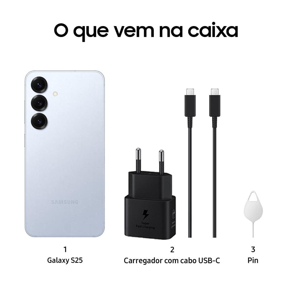 Smartphone Samsung Galaxy S25 5G Azul | Extra