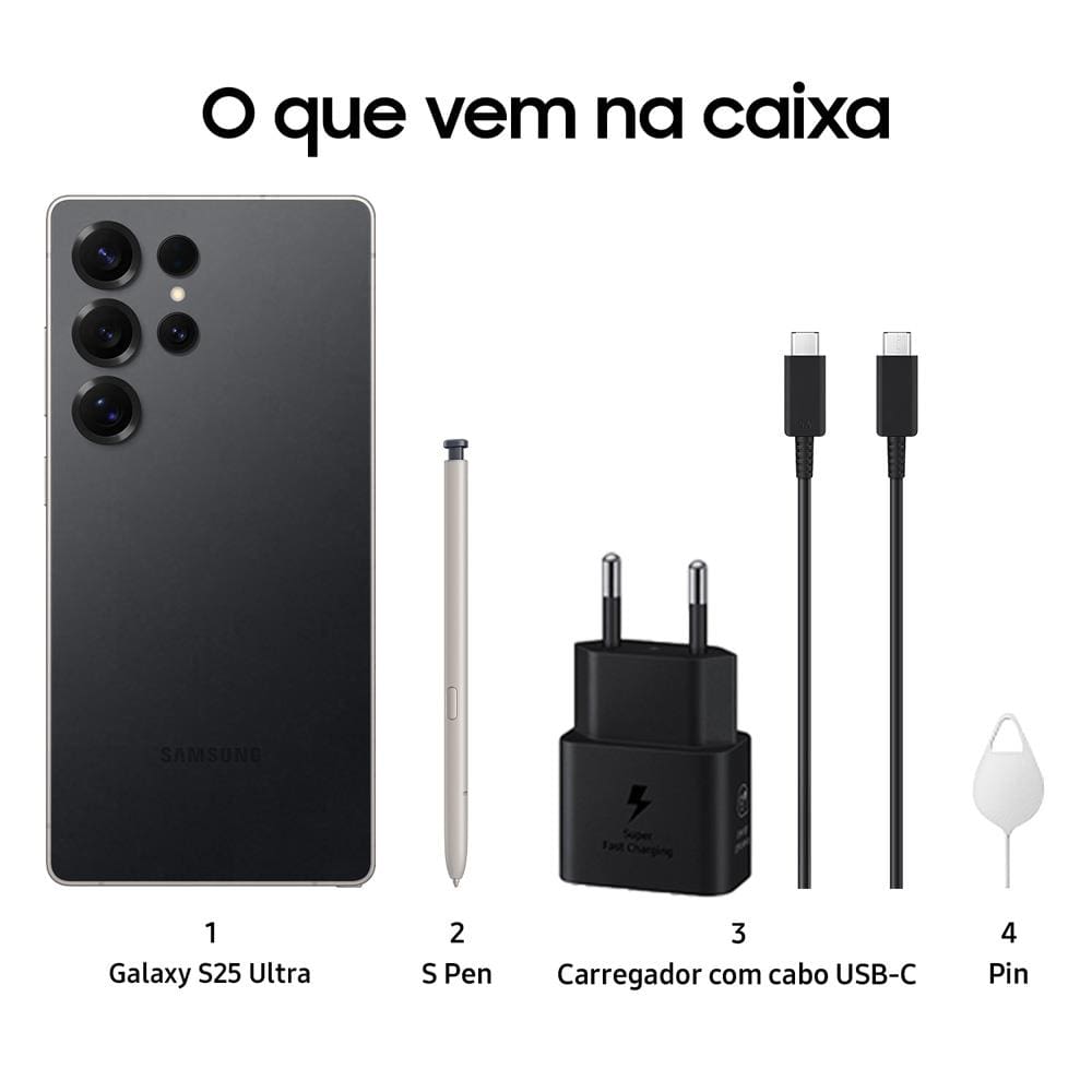 Smartphone Samsung Galaxy S25 Ultra Titânio | Extra