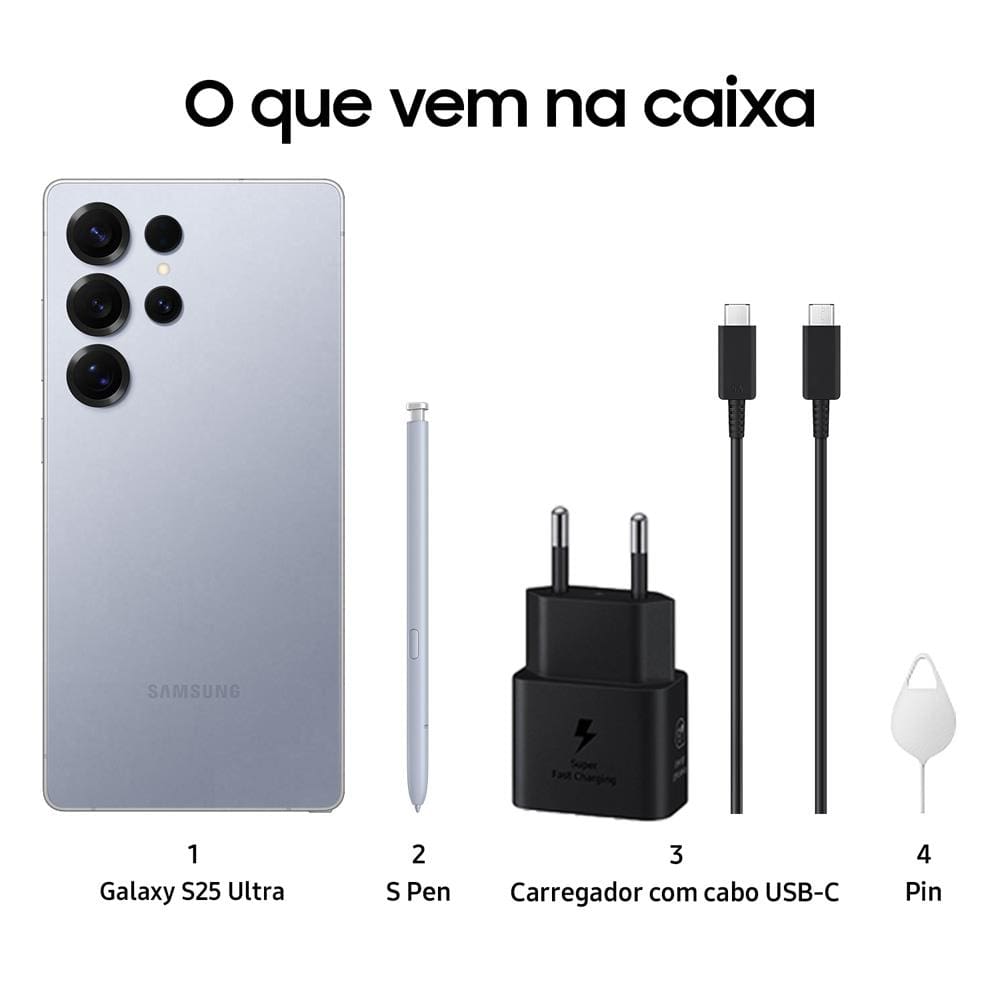 Smartphone Samsung Galaxy S25 Ultra Titânio | Extra
