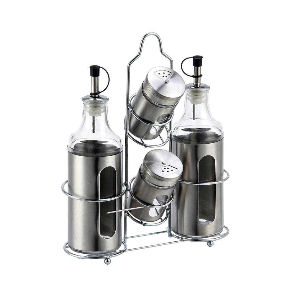 Galheteiro Dynasty com Suporte em Aço Inox - 4 Peças 