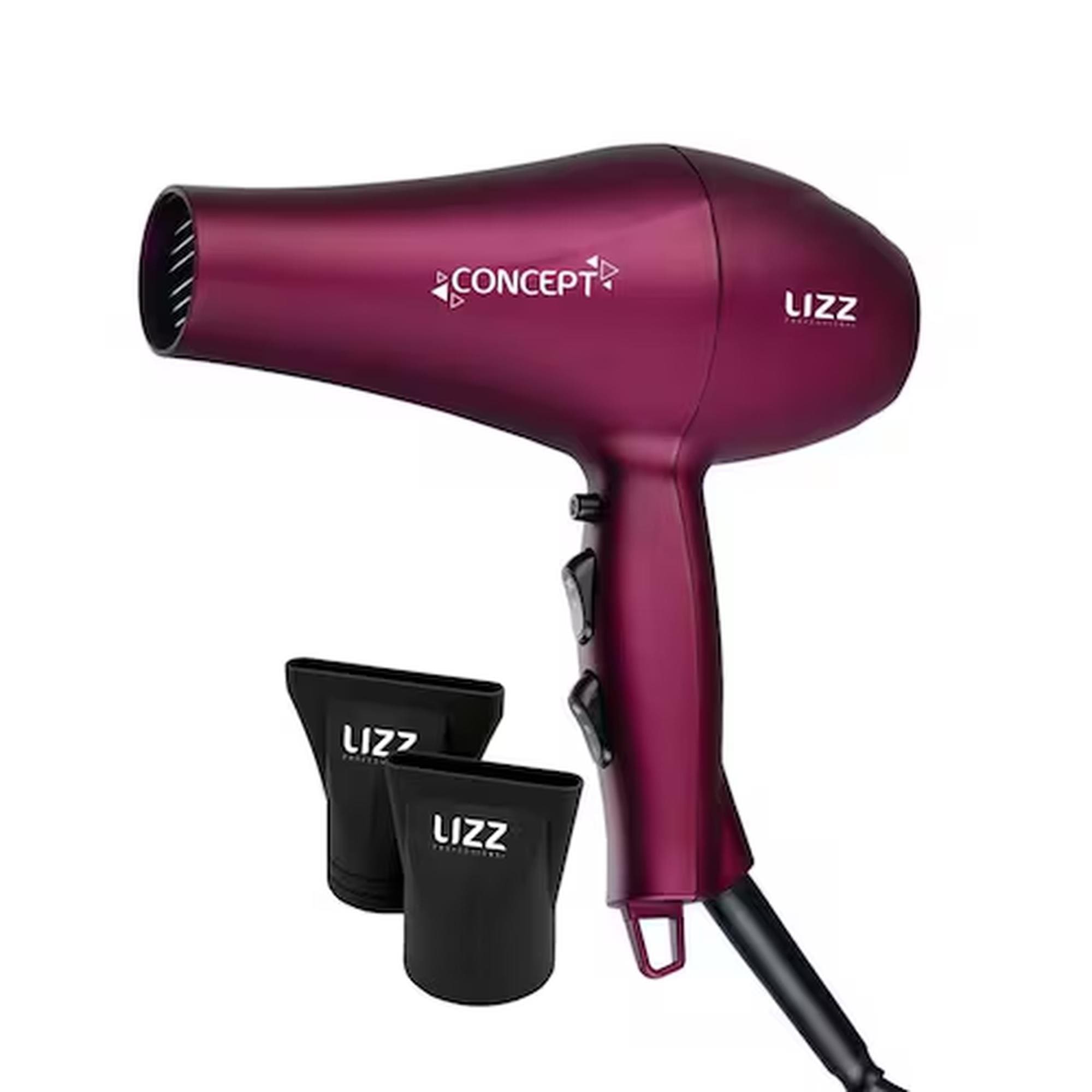 Secador de Cabelos Lizz Concept com Motor AC Profissional 2150W - Vinho