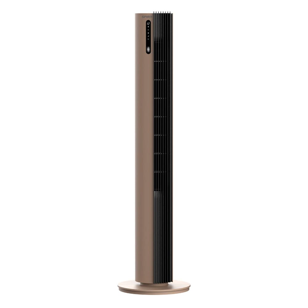 Ventilador de Torre 110cm Spirit Esterilizador com 12 velocidades, Controle Remoto e Timer de até 12 horas, Marrom – Bivolt