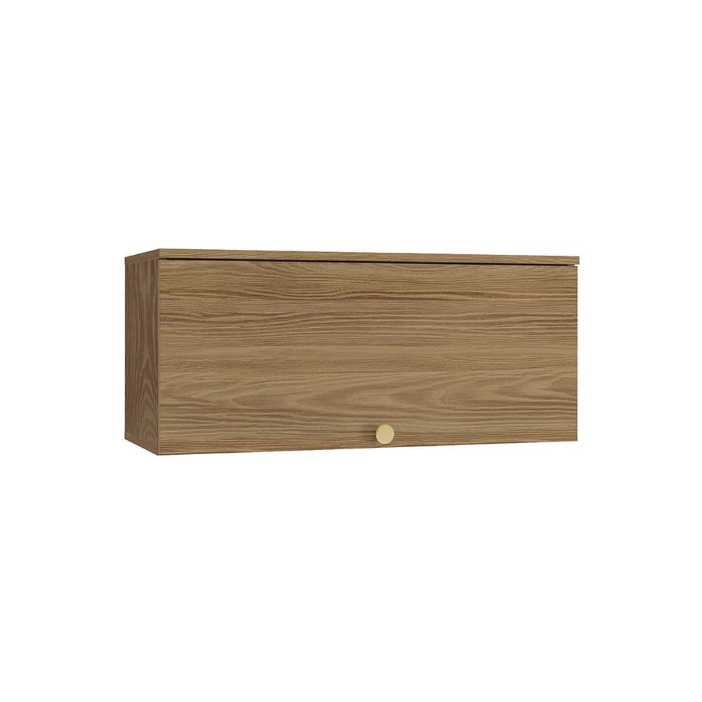 Armário de Geladeira Kappesberg Flora com 1 Porta Basculante, 80cm de Largura - Nogueira