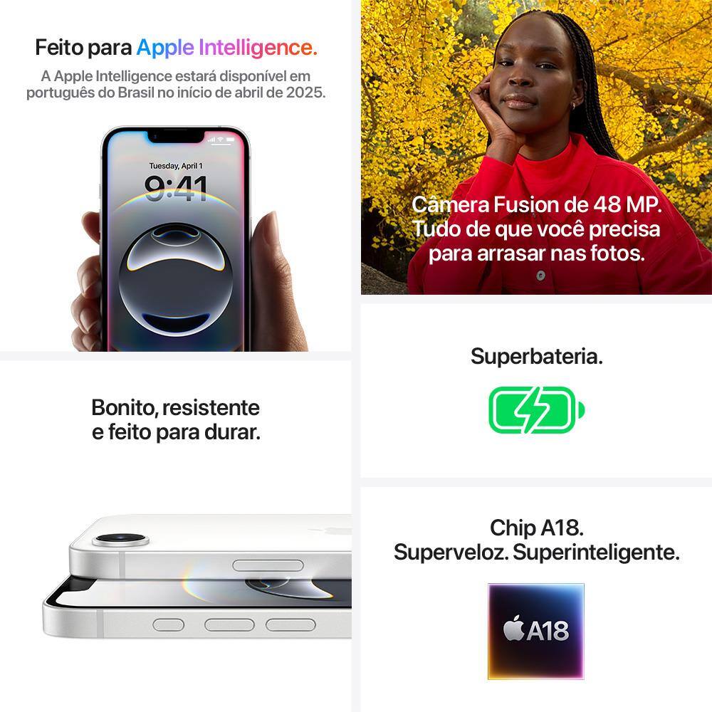 Apple iPhone 16e de 512GB - Preto | Extra