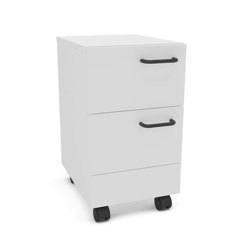 Gaveteiro Politorno Osaka 2 Gavetas com Rodízios 51cm Compacto Vertical MDP