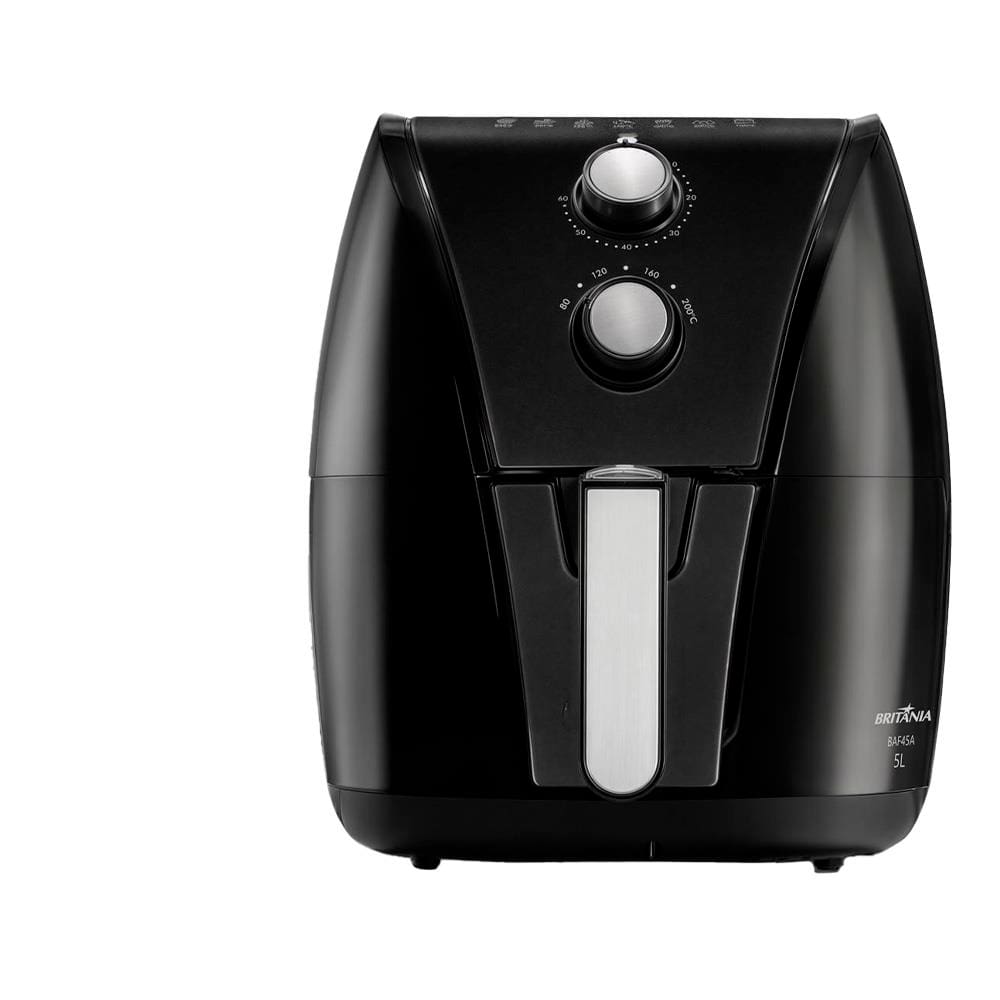 Fritadeira Elétrica Sem Óleo Air Fryer Britânia BAF45A com Revestimento Antiaderente Gold 5L - Preta