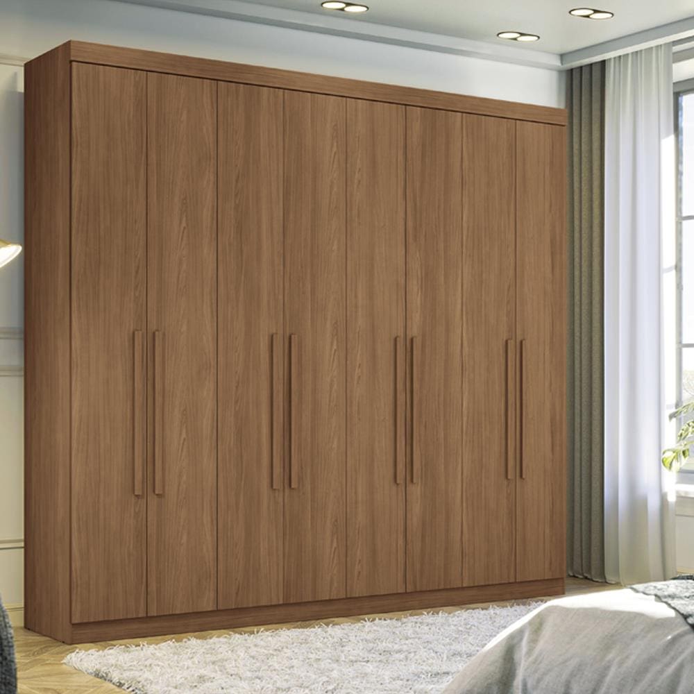 Guarda-Roupa Casal Santos Andirá Master New com 8 Portas, 4 Gavetas e 10 Prateleiras – 238,8cm de largura
