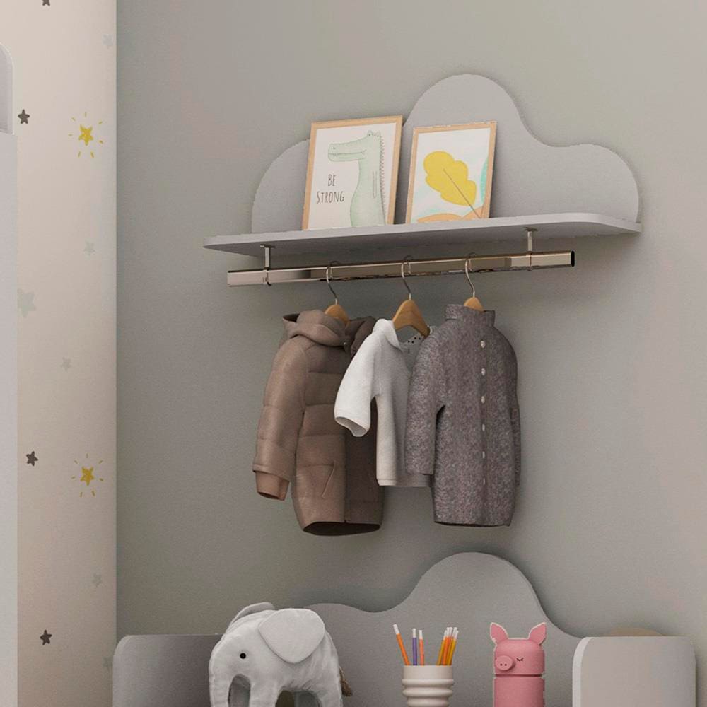 Prateleira Infantil Genialflex Nuvem 30,4x80x22 - Fendi