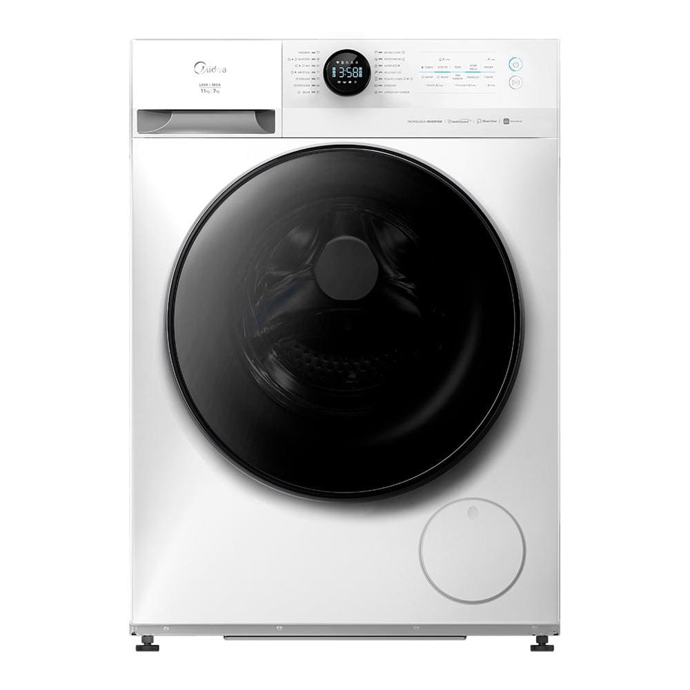 Lava e Seca Midea Slim HealthGuard Smart MF201D110WB/WK Branca com 14 Programas, Wi-Fi e Compatível com Alexa – 11kg