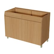Gabinete Nesher Simone Mendes com 2 Portas e 1 Prateleira - 120cm de Largura – Carvalho/Greige