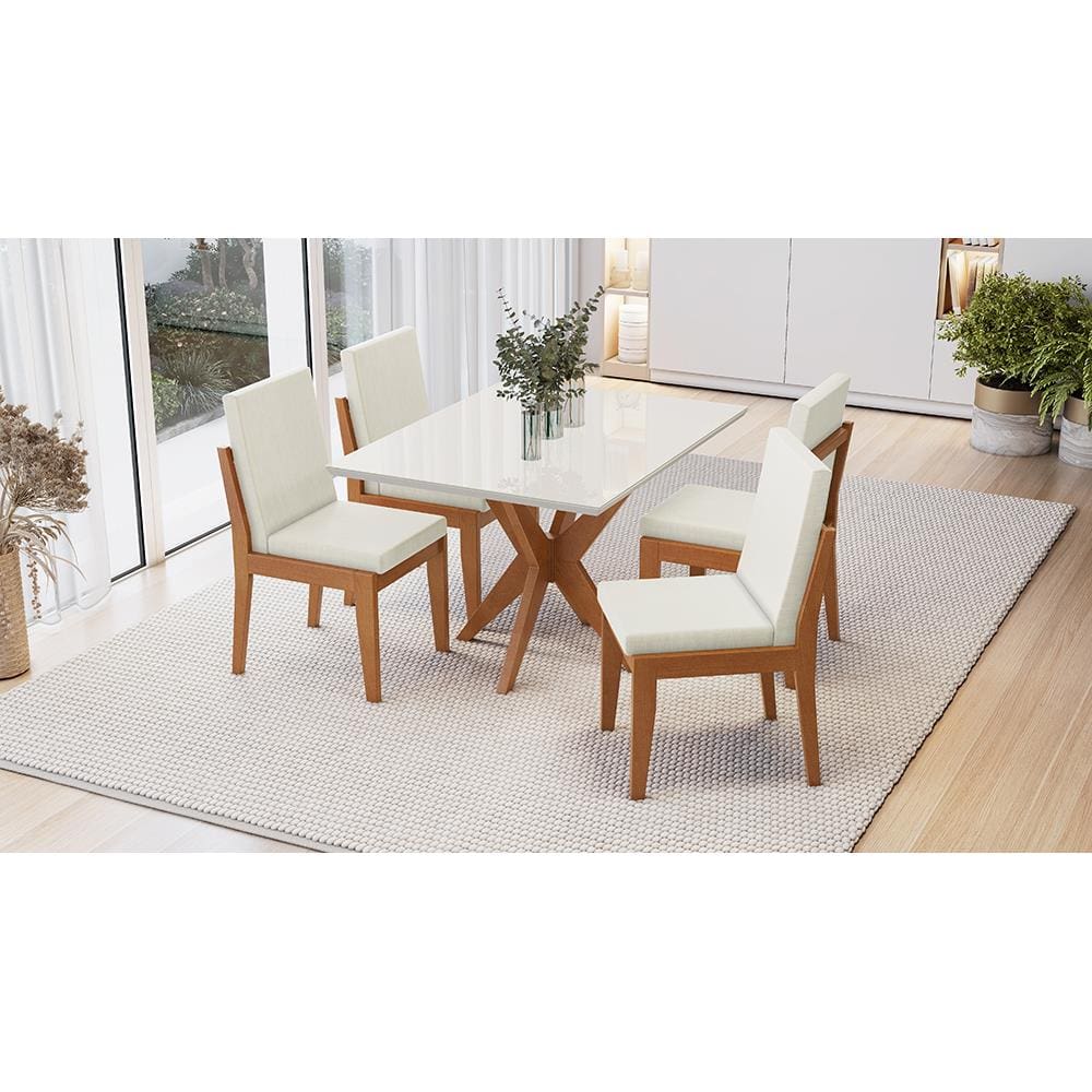 Mesa de Jantar Retangular Nesher Donna com 120 cm de Largura