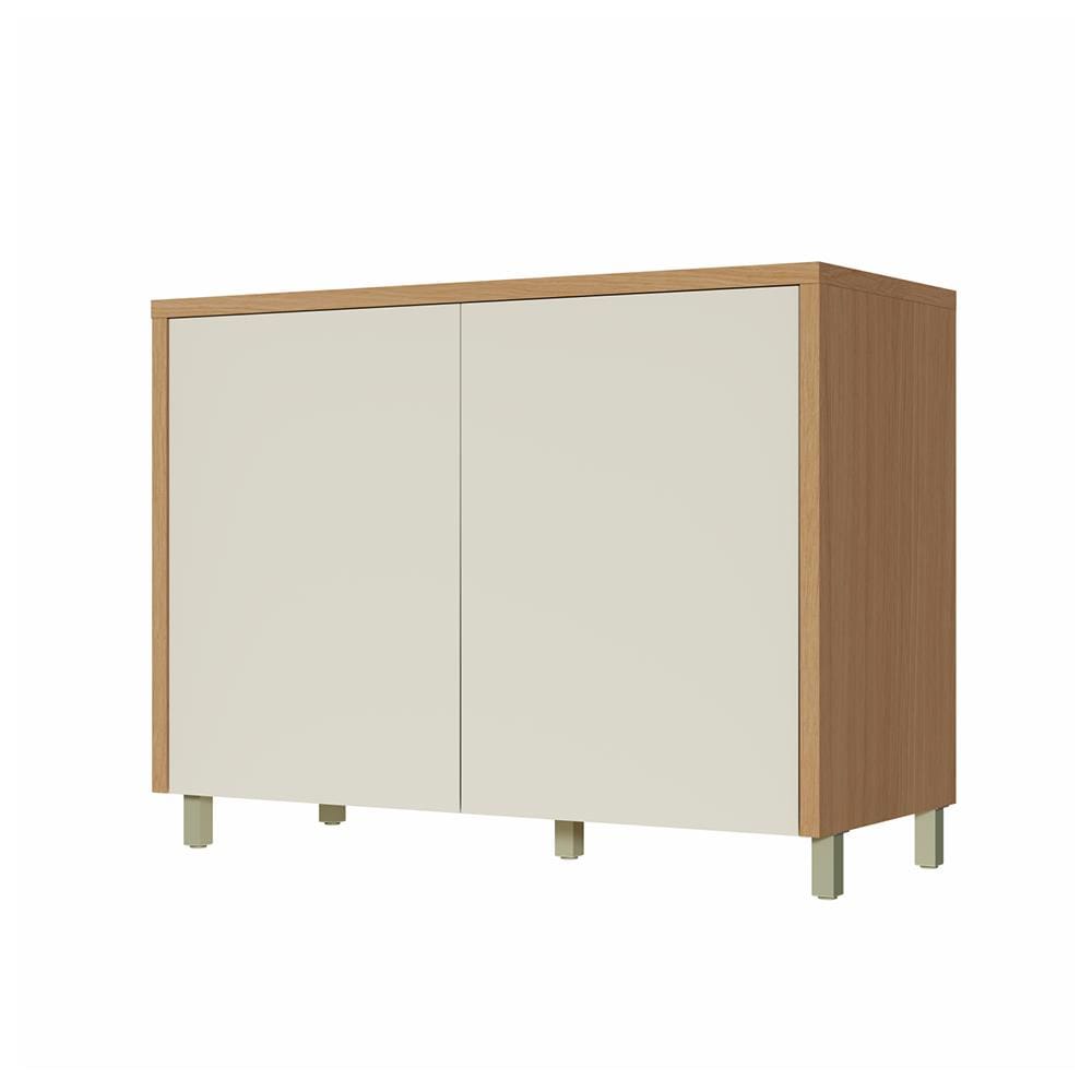 Balcão Nesher Condessa com 2 Portas e 1 Prateleira - 120cm de largura - Carvalho/Greige
