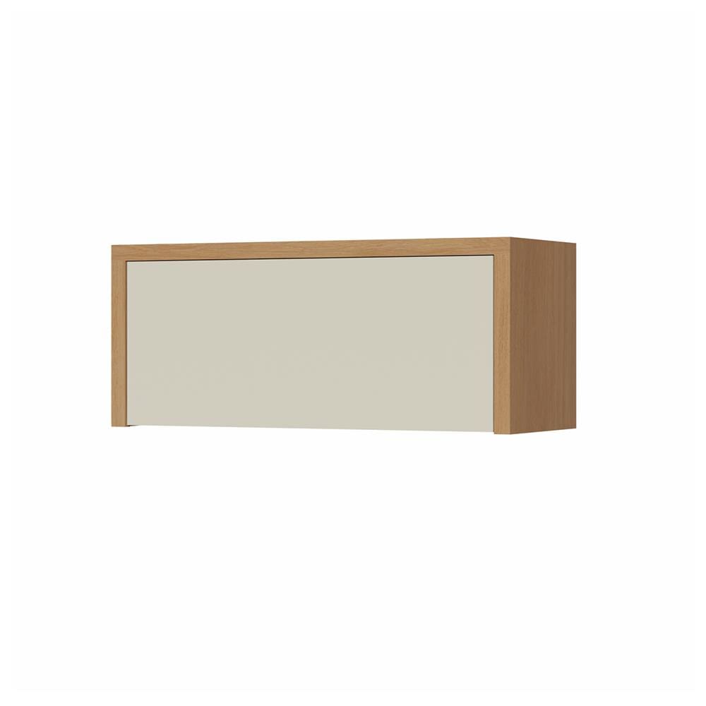Armário Aéreo Geladeira Nesher Condessa com 1 Porta Basculante 80 cm - Carvalho/Greige