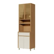 Paneleiro Nesher Condessa em MDF 15mm com 4 Portas, 1 Gaveta e 3 Prateleiras - 70cm de largura - Carvalho/Greige