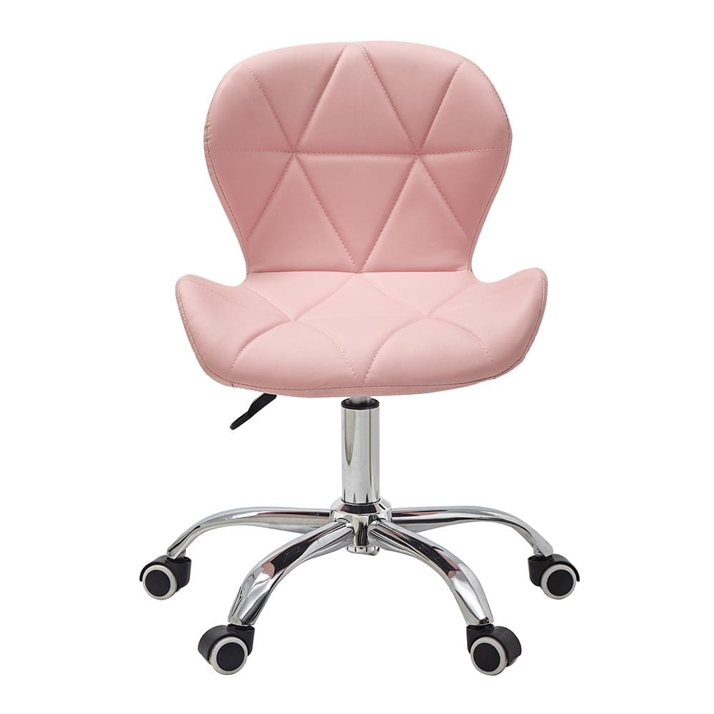 Cadeira Office Conthey Slim Altura Ajustável Base Giratória Revestimento Sintético  -  ROSA
