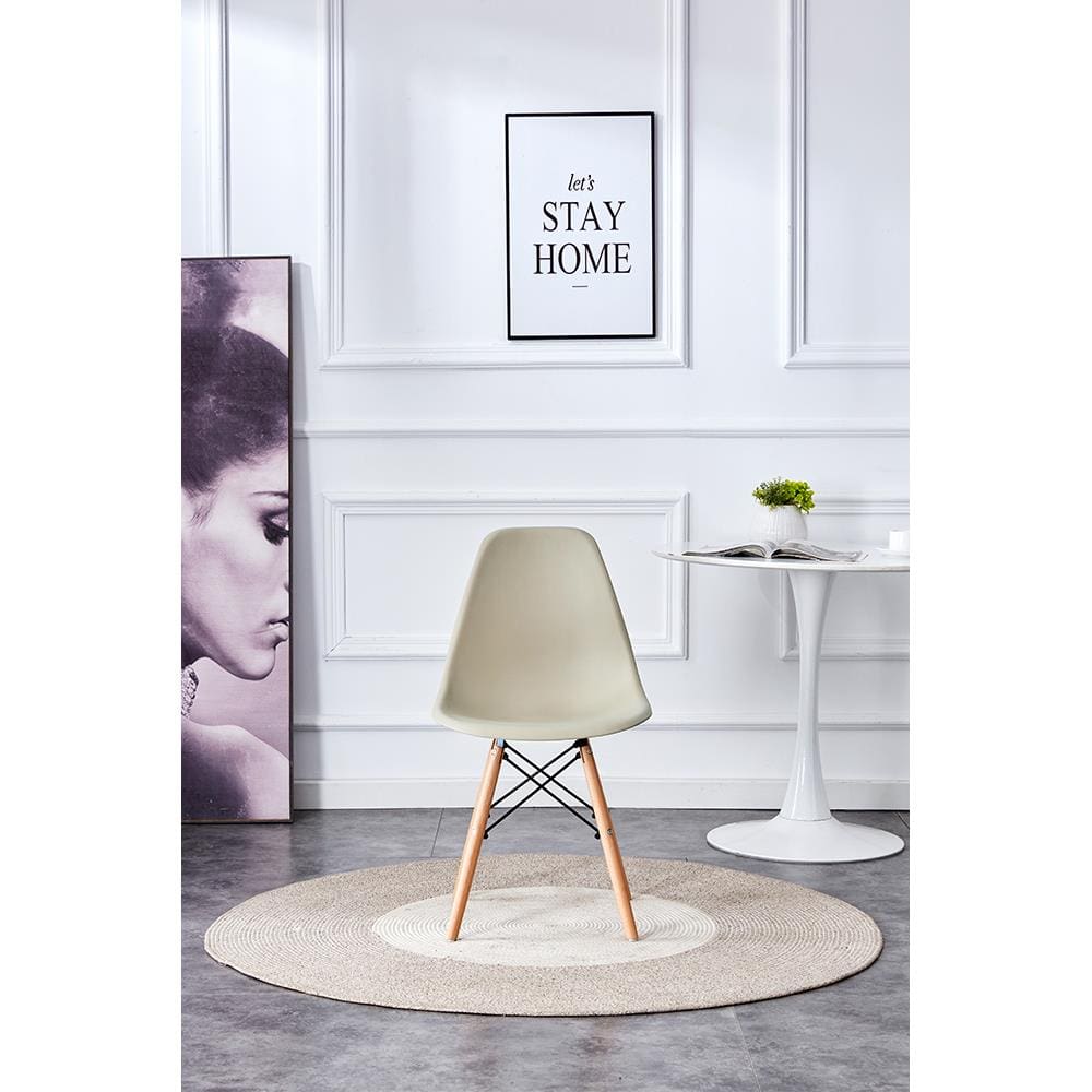 Cadeira Conthey Eiffel Design Eames Base Madeira Estrutura Metálica