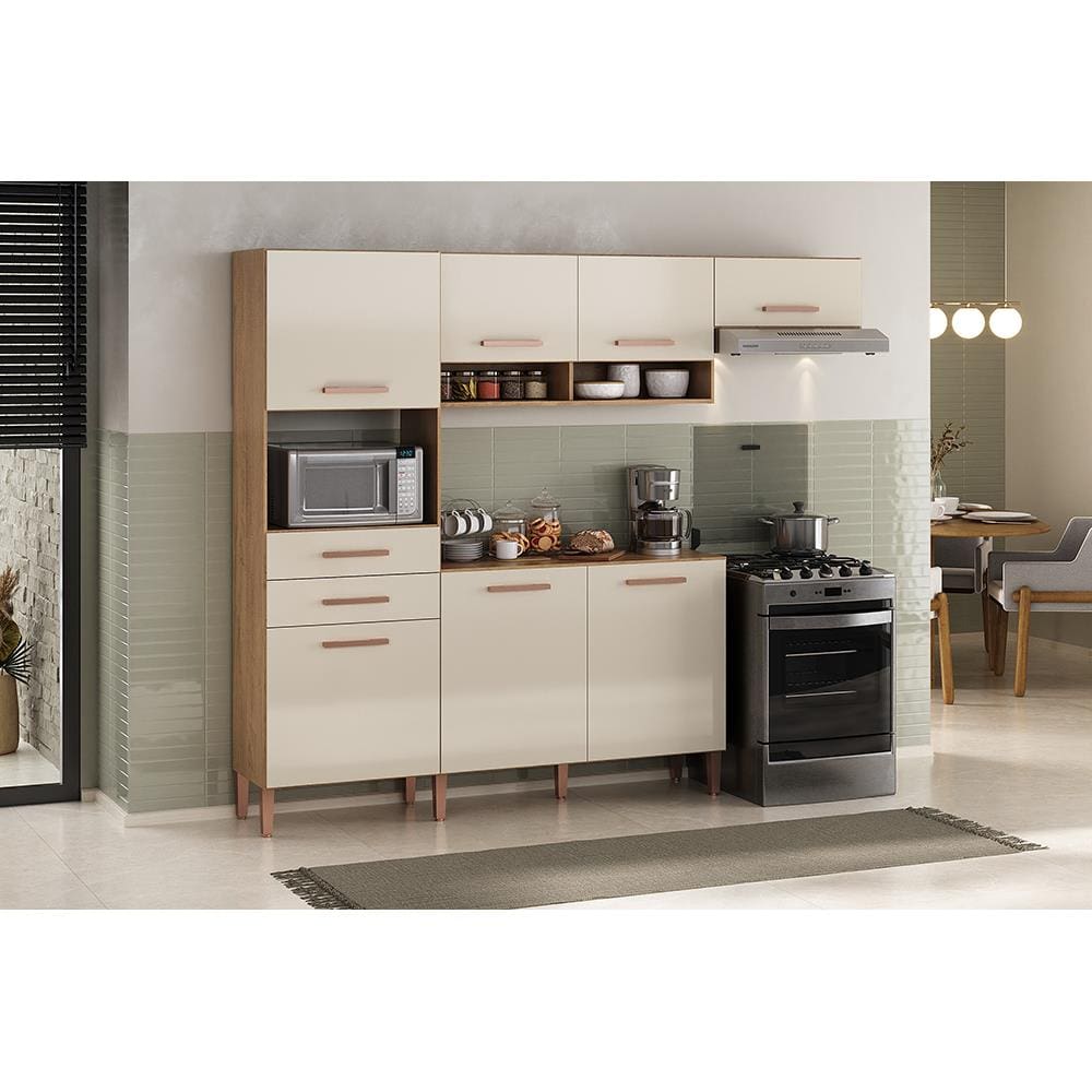 Cozinha Compacta Atualle Fortaleza 187cm 7 Portas 2 Gavetas MDP