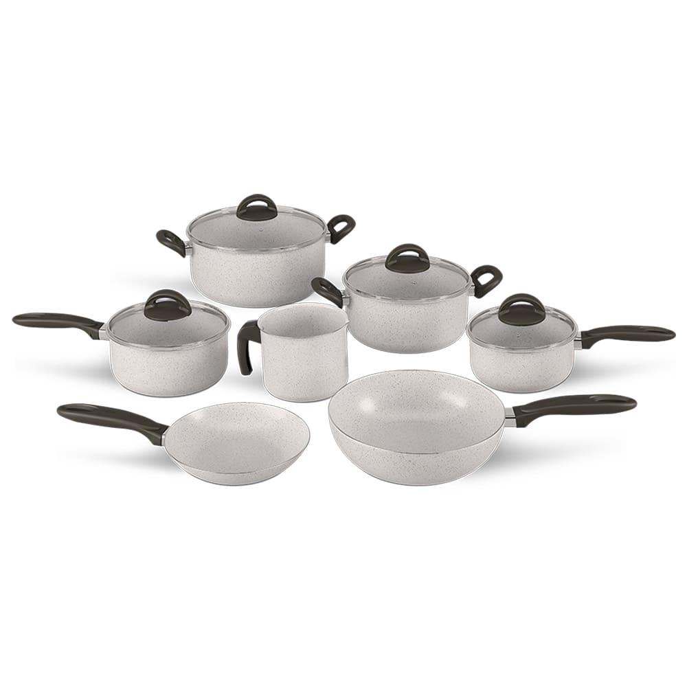 Jogo de Panelas 7 Peças Brinox Suprema Ceramic Life Antiaderente Mineral Resist