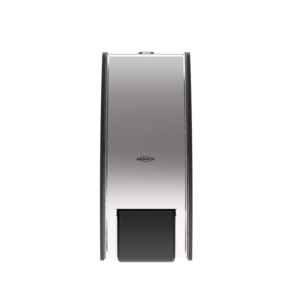 Dispenser Parede Sabonete Álcool Gel Brinox Decorline 800ml Inox Preto