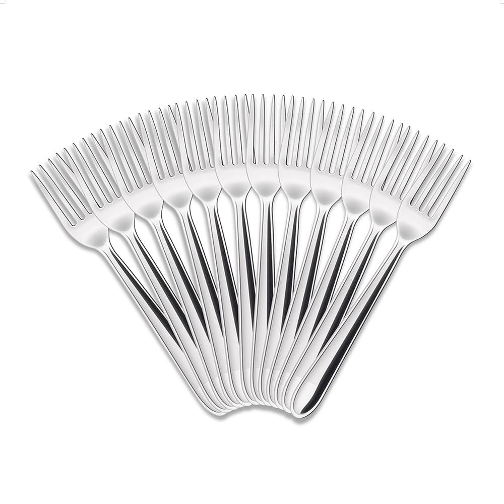 Conjunto de Garfos de Sobremesa Brinox Turim 12 Peças Design Moderno Aço Inox