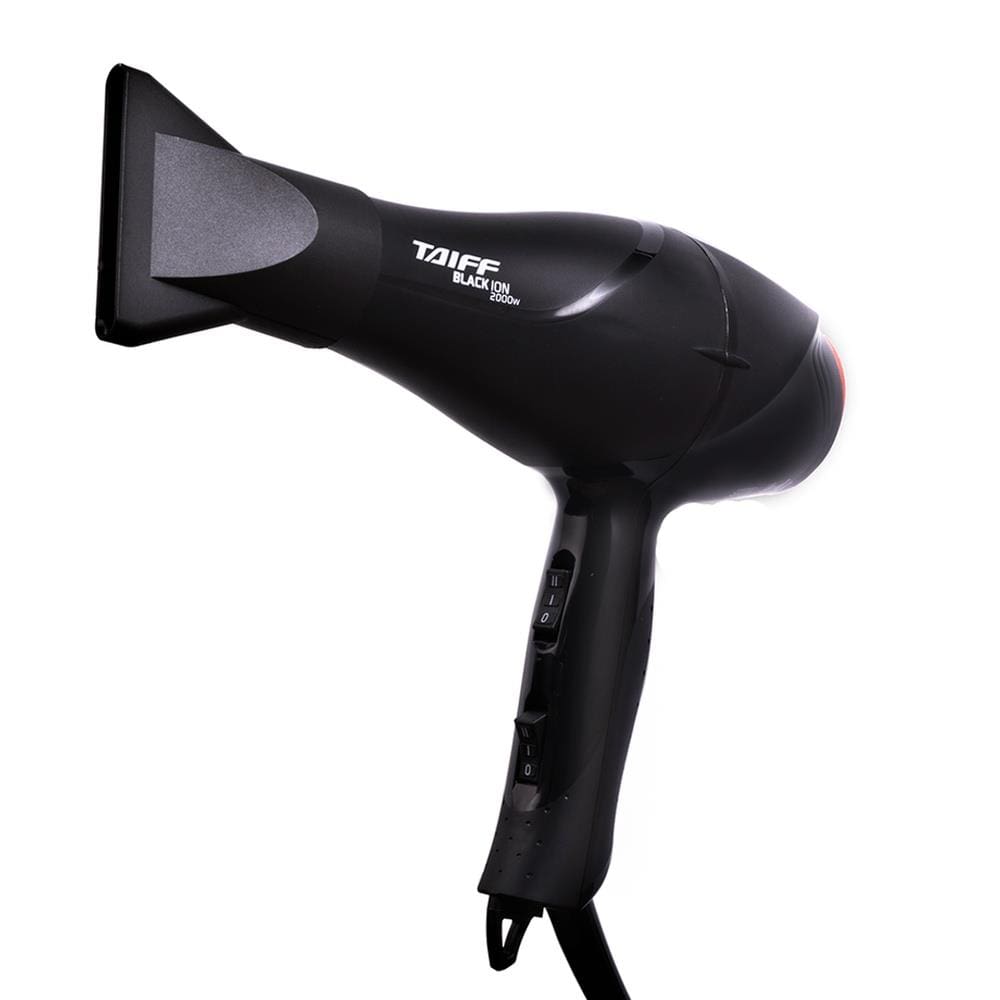 Secador de Cabelo Taiff Black Ion 2000W Íons Negativos 2 Velocidades Preto
