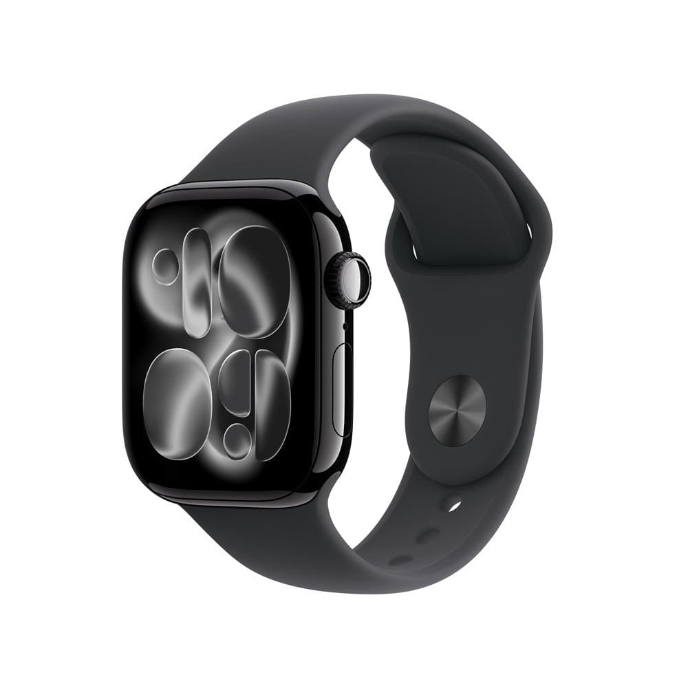Apple Watch Series 11 GPS+ Cellular 42mm Preto Brilhante Pulseira M/G Esportiva Preta